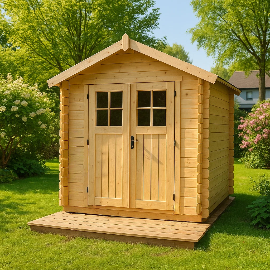 Abri de jardin en bois massif,200x150x210 cm,couleur bois(Bois)