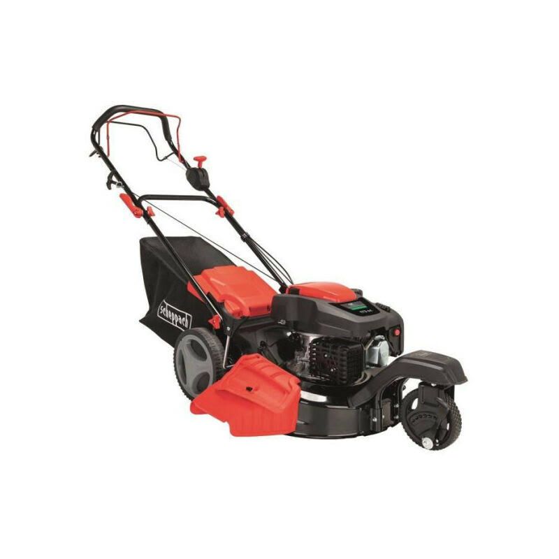 Tondeuse a Gazon débroussailleuse thermique autotractée MS173-51-3RBR - 3 roues 51 cm de coupe - SCHEPPACH(Noir/Rouge)