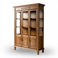 Vitrine en chêne massif pour rangement avec dimensions 120 x 40 x 180cm
