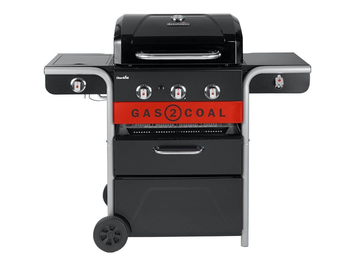 Barbecue gaz et charbon Char-Broil Gas2Coal 2.0 330(Noir/Rouge/Argent)