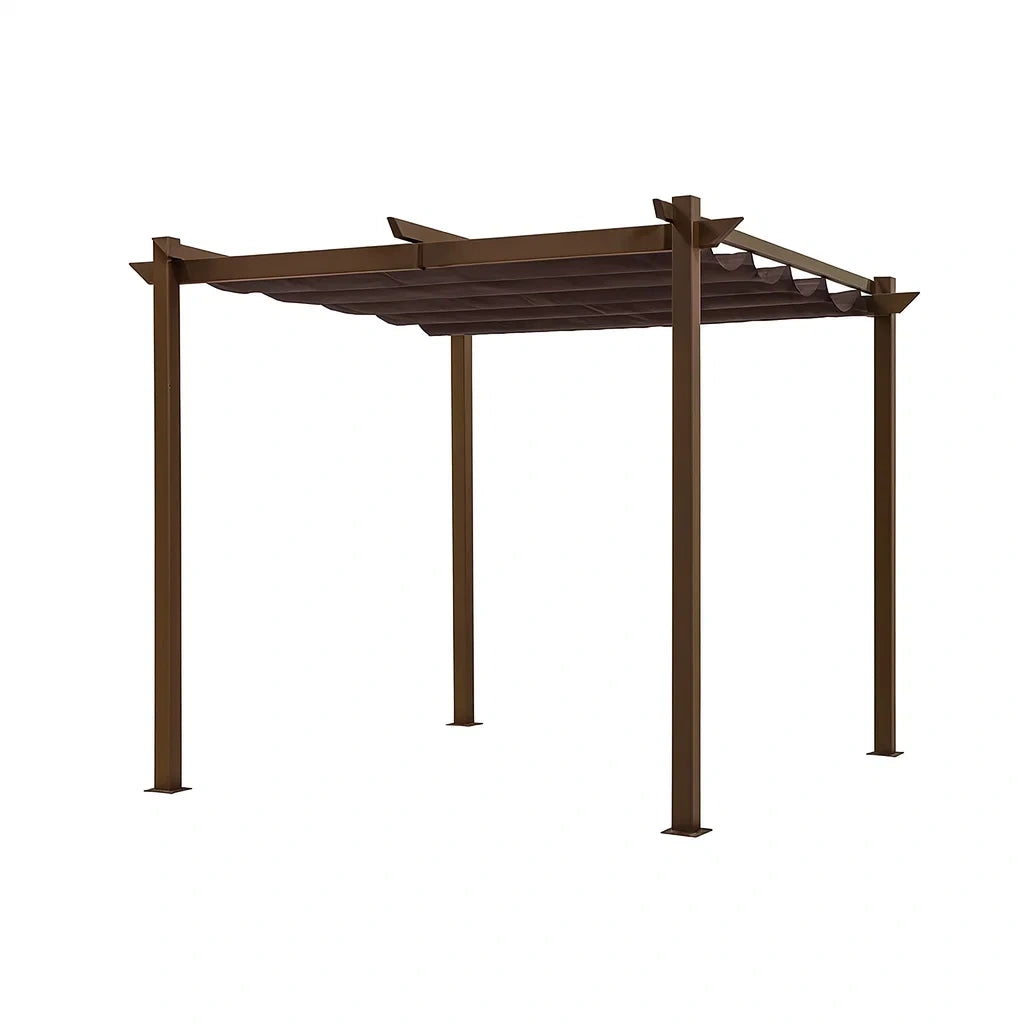 Pergola en métal brun(Brun)