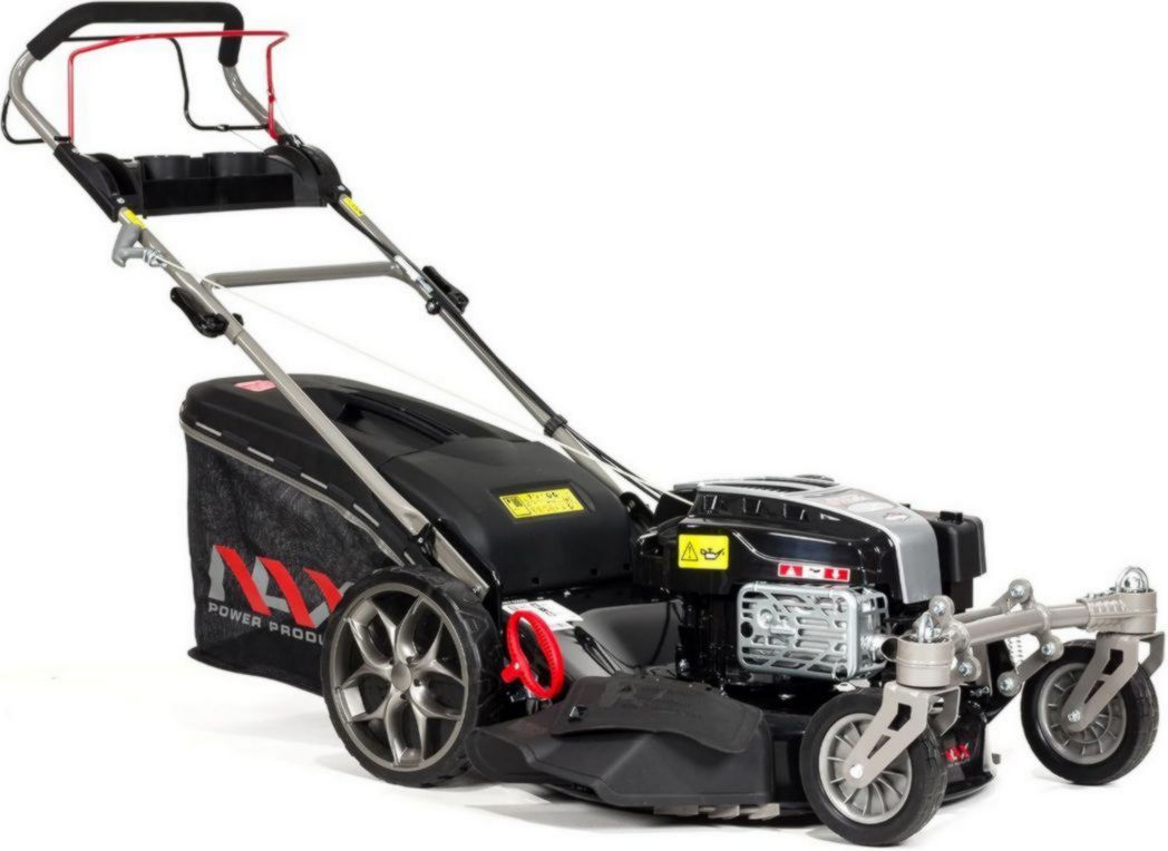 NAX POWER PRODUCTS Moteur Briggs  Stratton 5000S Série 875Exi 190cc ReadyStart Largeur de coupe 56cm Panier 75L Roues pivotantes avant Tondeuse à gazon autopropulsée à essence